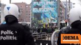 Επεισόδια, Βρυξέλλες - Οδοφράγματα, Αστυνομία,epeisodia, vryxelles - odofragmata, astynomia