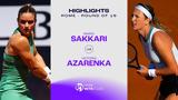 Highlights, Σάκκαρη, Αζαρένκα,Highlights, sakkari, azarenka