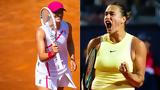 Σφιόντεκ-Σαμπαλένκα, Πρόβα, Roland Garros,sfiontek-sabalenka, prova, Roland Garros