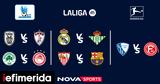 Super League K17, LaLiga, Bundesliga,Globe Soccer Awards, Novasports