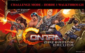 Χάος, Καταρράκτη, Contra, Operation Galuga Challenge Mode – Horde 1 Walkthrough, chaos, katarrakti, Contra, Operation Galuga Challenge Mode – Horde 1 Walkthrough