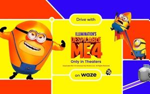 Google Waze, Τώρα, Minions, Google Waze, tora, Minions