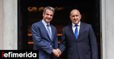 PM Mitsotakis,Bulgarian President Radev