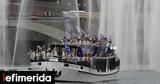 Greek Team Parades Along Seine During Olympic Games Opening Ceremony,