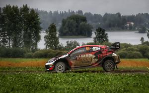 Ράλλυ Φινλανδίας - 2η, Μάχη Rovanpera - Evans, Tanak, rally finlandias - 2i, machi Rovanpera - Evans, Tanak