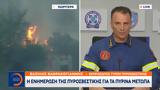 Η ενημέρωση της πυροσβεστικής για τα πύρινα μέτωπα,