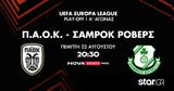 Novasports, ΠΑΟΚ – Σάμροκ Ρόβερς, Play, UEFA Europa League,Novasports, paok – samrok rovers, Play, UEFA Europa League