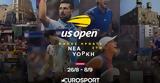 144o US Open, Grand Slam, Τσιτσιπά, Σάκκαρη, Eurosport,144o US Open, Grand Slam, tsitsipa, sakkari, Eurosport