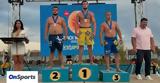 Ασημένιο, Γκίρνης, Beach Wrestling U20,asimenio, gkirnis, Beach Wrestling U20