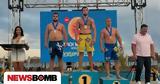 Ασημένιο, Γκίρνης, Beach Wrestling U20,asimenio, gkirnis, Beach Wrestling U20