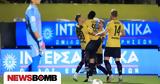 Super League Άρης - Ολυμπιακός 2-1, Κίτρινη,Super League aris - olybiakos 2-1, kitrini