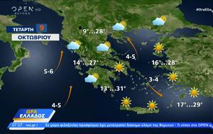 Καιρός 09102024, Ηλιοφάνεια, kairos 09102024, iliofaneia