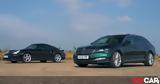 Skoda Superb, Porsche 911 Turbo S – Έχει, [Video],Skoda Superb, Porsche 911 Turbo S – echei, [Video]