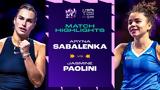 Highlights, Σαμπαλένκα, WTA Finals,Highlights, sabalenka, WTA Finals