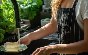 Μια απλή κίνηση στο πλύσιμο των πιάτων που ωφελεί την υγεία σου και τον πλανήτη
