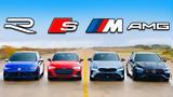 VW Golf R Vs BMW M135 Vs Audi S3 Vs AMG A35,