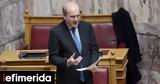 FinMin Hatzidakis,Parliament