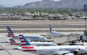 Συνεχίζει, American Airlines - Αποκαταστάθηκε, synechizei, American Airlines - apokatastathike