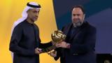 Globe Soccer Awards 2025, Βαγγέλης Μαρινάκης, Ολυμπιακός,Globe Soccer Awards 2025, vangelis marinakis, olybiakos