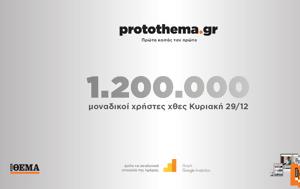 1 200 000, Κυριακή 29 Δεκεμβρίου, 1 200 000, kyriaki 29 dekemvriou