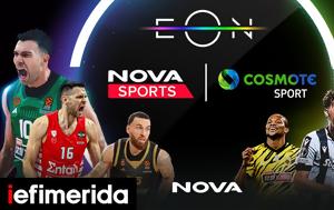 Nova, Άρης-ΠΑΟΚ Ατρόμητος-Ολυμπιακός Premier League, Bundesliga, Novasports, Παναθηναϊκός-Ολυμπιακός Παναθηναϊκός-ΑΕΚ, Cosmote Sport, Nova, aris-paok atromitos-olybiakos Premier League, Bundesliga, Novasports, 