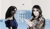 Μελάνια Τραμπ, Ούσα Βανς,melania trab, ousa vans