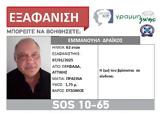 Εξαφάνιση 62χρονου, Γλυφάδα,exafanisi 62chronou, glyfada