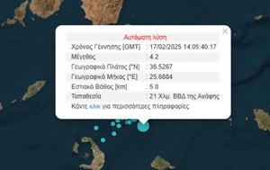 Ισχυρός σεισμός, Ανάφη, ischyros seismos, anafi