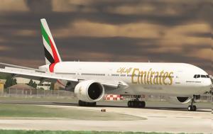 Emirates, Ντουμπάι – Αθήνα –, Υόρκη, Boeing 777, Emirates, ntoubai – athina –, yorki, Boeing 777