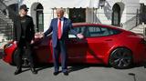 Τραμπ, Tesla, Μασκ,trab, Tesla, mask