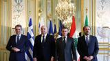 Τετραμερής, Παρίσι -, Μητσοτάκη Μακρόν Χριστοδουλίδη, Αούν,tetrameris, parisi -, mitsotaki makron christodoulidi, aoun