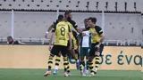Ισοφάρισε, ΑΕΚ, 47’, Μουκουντί 1-1,isofarise, aek, 47’, moukounti 1-1