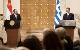 Συνάντηση Μητσοτάκη, Πρόεδρο, Αιγύπτου, Μέγαρο Μαξίμου,synantisi mitsotaki, proedro, aigyptou, megaro maximou