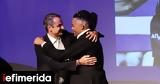 PM Mitsotakis,Olympic Champion Emmanuel Karalis