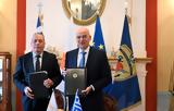 Δένδιας-Πάλμας, Υπογραφή Μνημονίου, Έρευνα Ανάπτυξη Καινοτομία, Τεχνολογία, Άμυνα,dendias-palmas, ypografi mnimoniou, erevna anaptyxi kainotomia, technologia, amyna