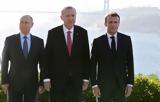 Τηλεφωνική, Ερντογάν, Πούτιν, Μακρόν, Ουκρανίας,tilefoniki, erntogan, poutin, makron, oukranias