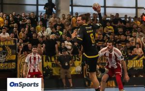 Χάντμπολ ΑΕΚ - Ολυμπιακός 27-32, Ερυθρόλευκο, chantbol aek - olybiakos 27-32, erythrolefko