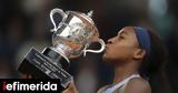 Κόκο Γκοφ, Σαμπαλένκα, 2-1, Roland Garros,koko gkof, sabalenka, 2-1, Roland Garros