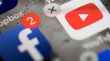 YouTube, Facebook, Δύο,YouTube, Facebook, dyo