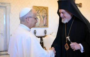 Αντιπροσωπεία, Οικουμενικού Πατριαρχείου, Βατικανό - Συνάντηση, Πάπα Λέοντα, antiprosopeia, oikoumenikou patriarcheiou, vatikano - synantisi, papa leonta