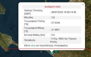 Σεισμός 38 Ρίχτερ, Πύργο, seismos 38 richter, pyrgo