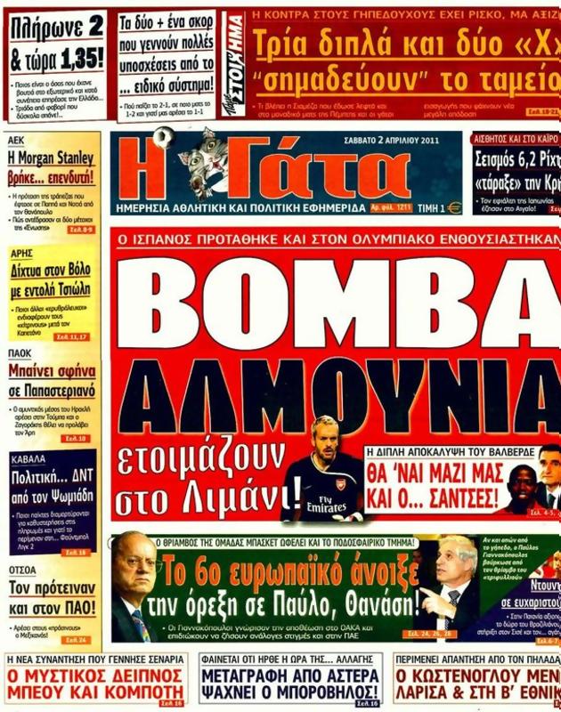 Πρωτοσέλιδο Η Γάτα
