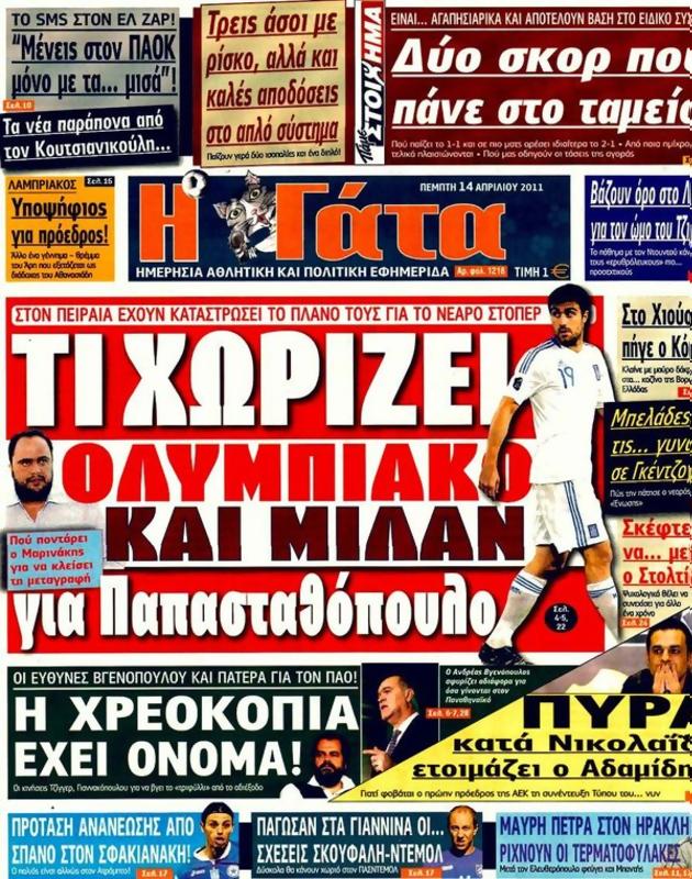 Πρωτοσέλιδο Η Γάτα