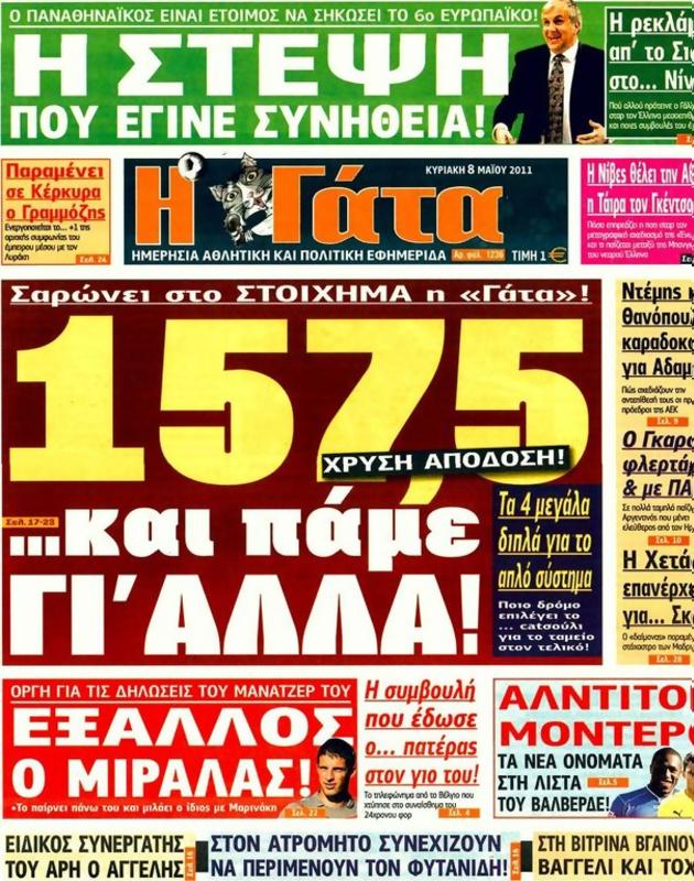 Πρωτοσέλιδο Η Γάτα