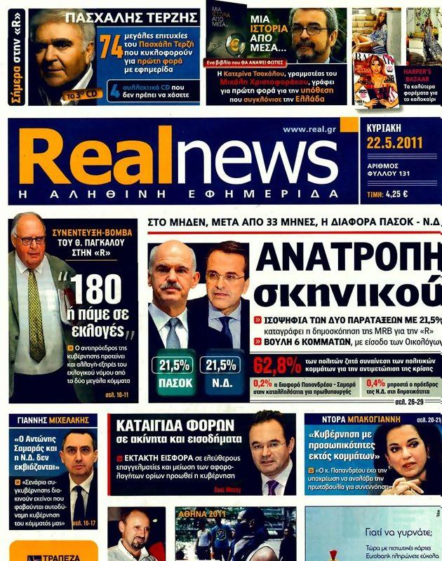 Πρωτοσέλιδο Real News