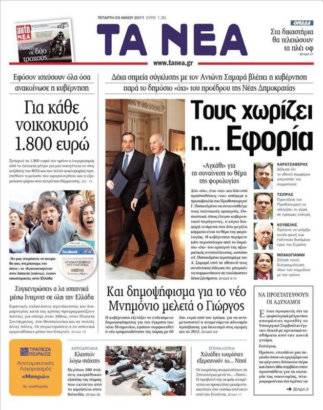 Πρωτοσέλιδο Τα Νέα
