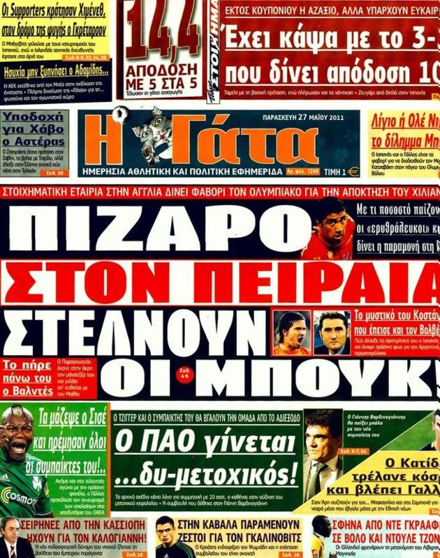 Πρωτοσέλιδο Η Γάτα