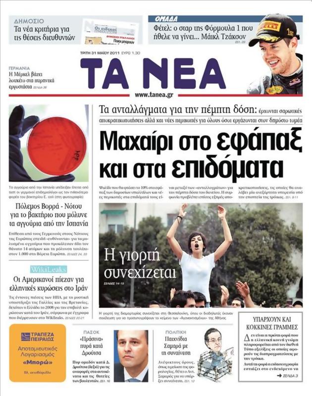 Πρωτοσέλιδο Τα Νέα