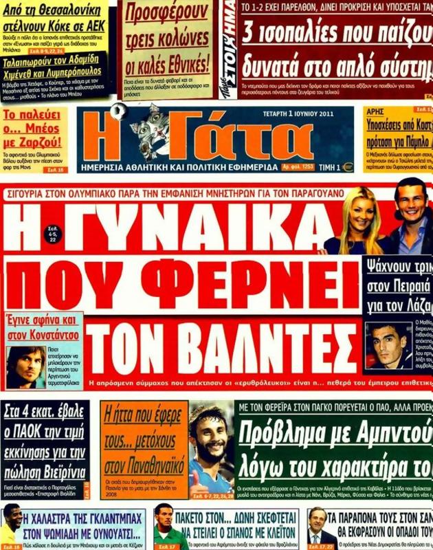 Πρωτοσέλιδο Η Γάτα
