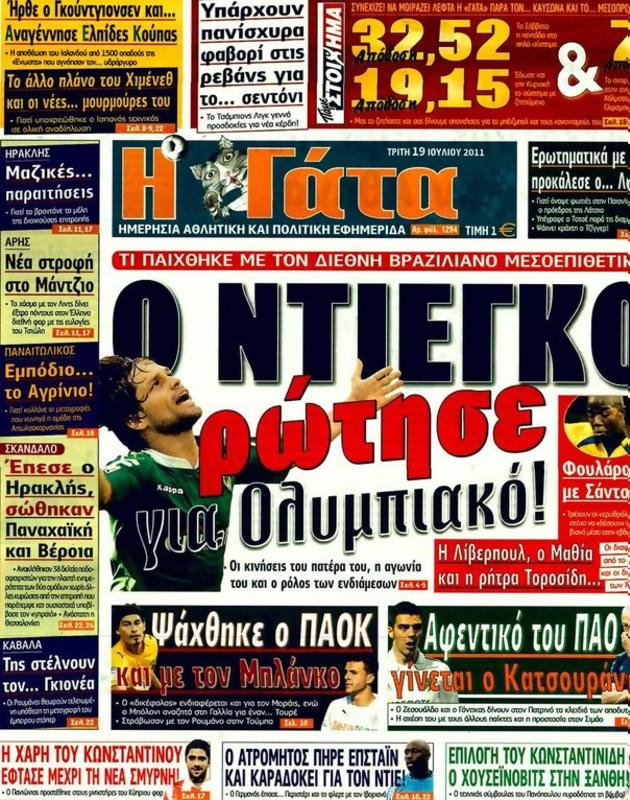 Πρωτοσέλιδο Η Γάτα